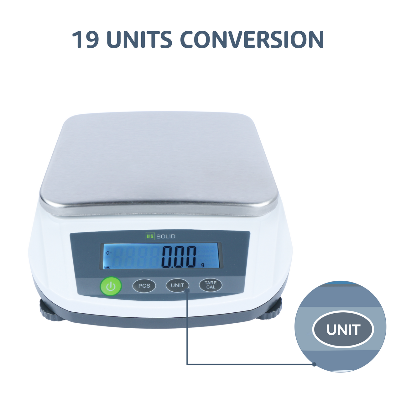 U.S. Solid 0.01 g Digital Lab Scale, 5 kg/11 lbs LCD Display