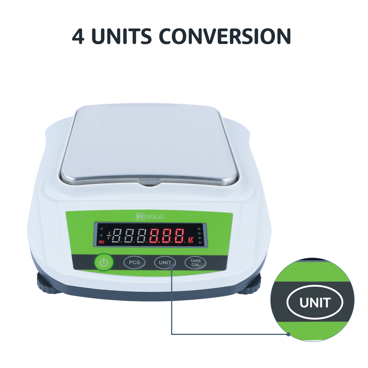 U.S. Solid Precision Balance 0.01 g x 3 kg/6.6 lbs for Routine Weighing