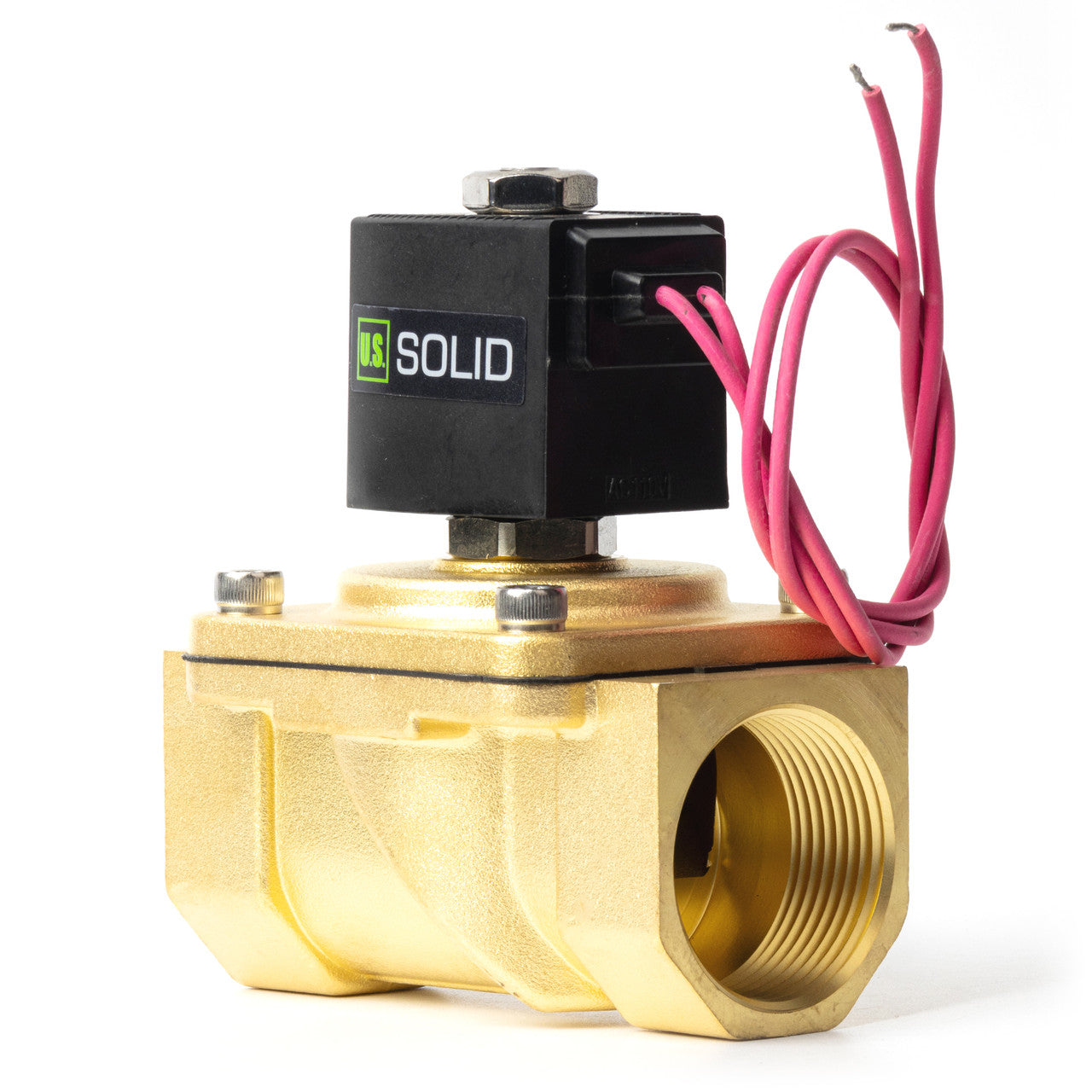 1-1/4" Solenoid Valve - Brass 110V AC Normally Closed with Viton Seal