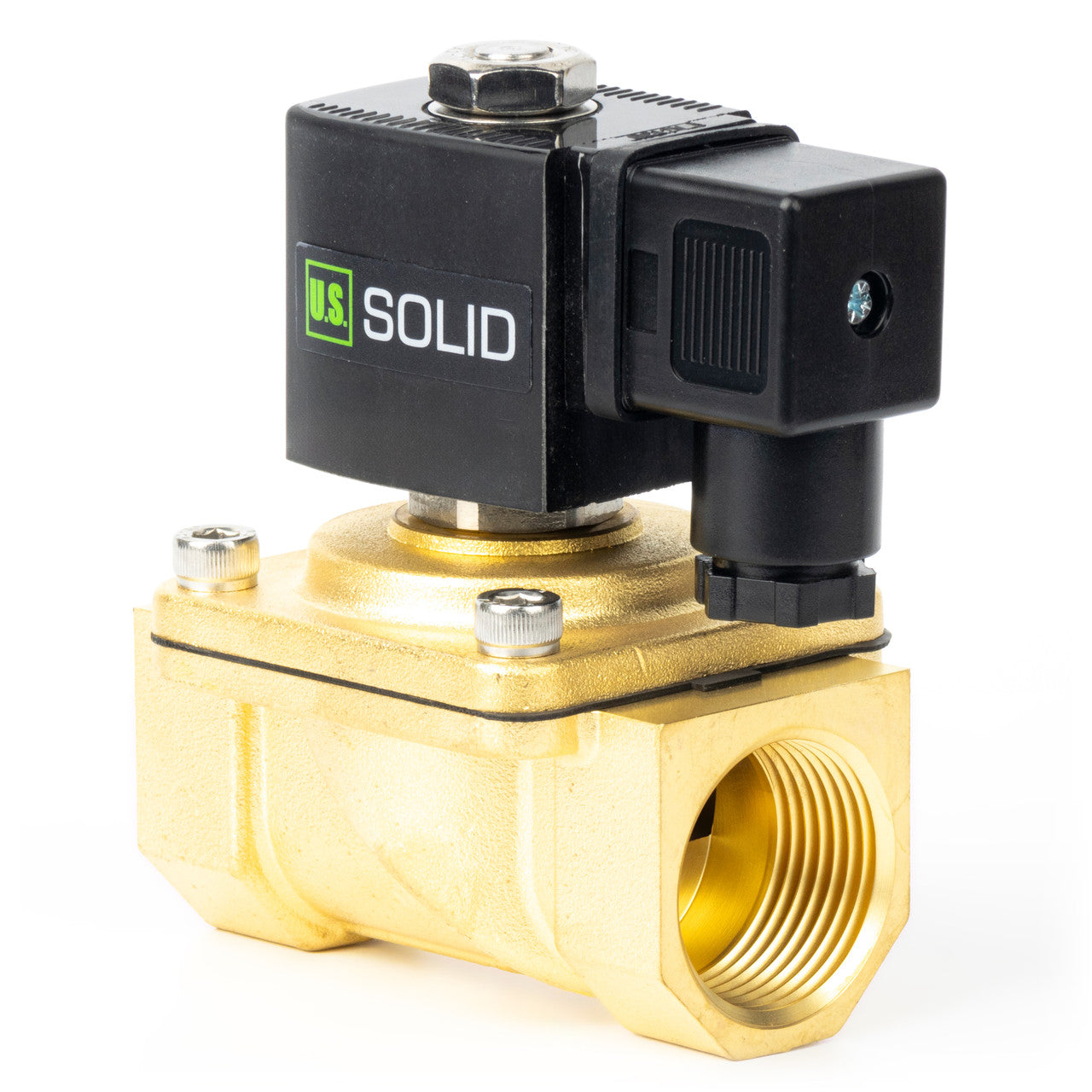 1" Solenoid Valve - Brass 12V DC Normally Closed with Viton Seal, Junction Box Type