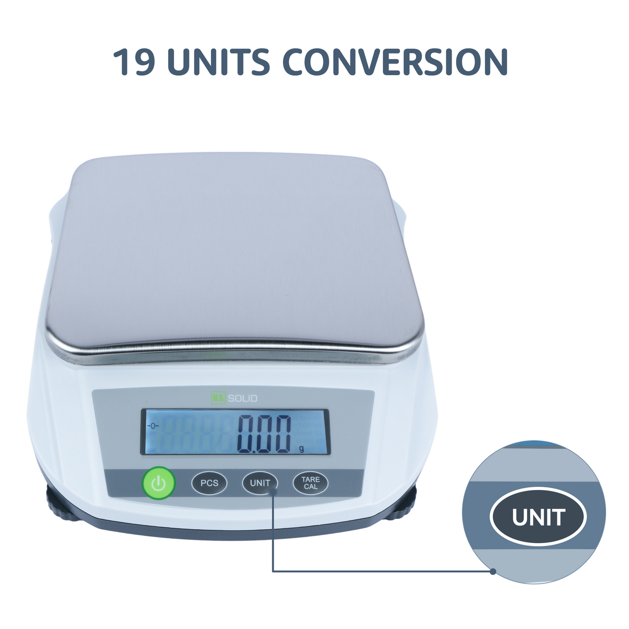 U.S. Solid Precision Balance 0.01 g x 5 kg/11 lbs, High Capacity