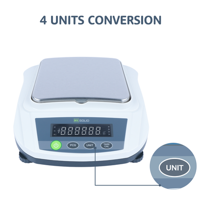 U.S. Solid 0.01 g Digital Lab Scale, 3 kg/6.6 lbs LED Display