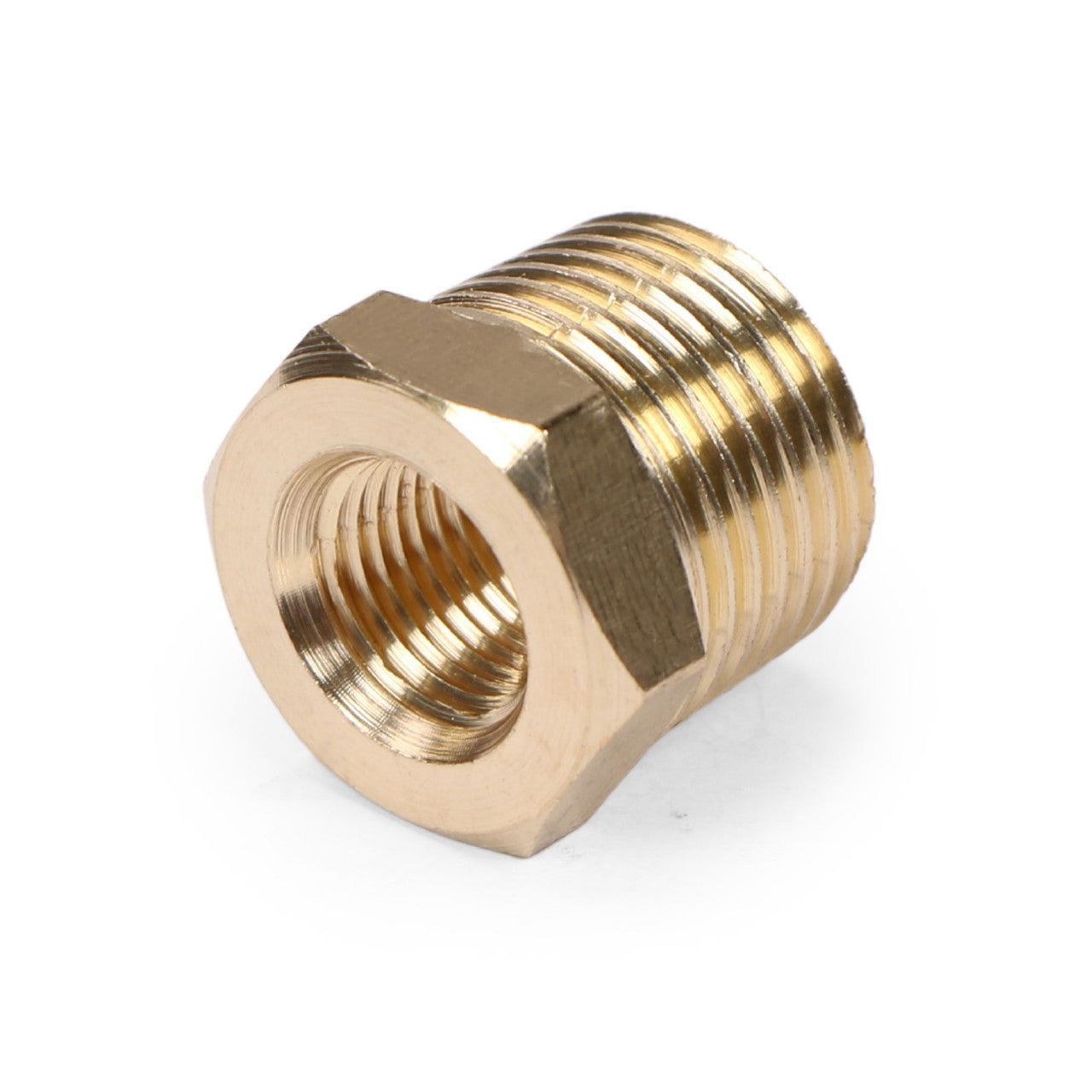 U.S. Solid Brass Pipe Fitting Reducer Bushing - 2pc - 3/8" MNPT X 1/4" FNPT