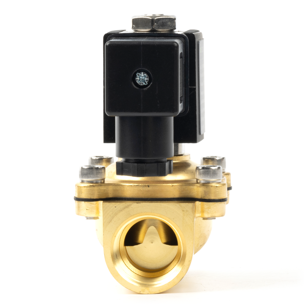 3/4" Brass Electric Solenoid Valve - 12V DC, Normally Closed, 145 PSI, VITON