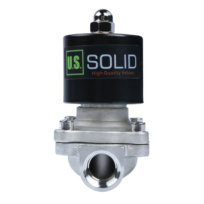 Válvula solenoide inteligente de 1/2” - Válvula solenoide de acero inoxidable controlada por aplicación WiFi, 110 V CA, sello de Viton