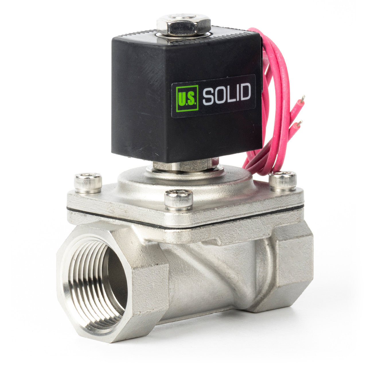 1" Solenoid Valve - Stainless Steel 12V DC Normally Closed with Viton Seal