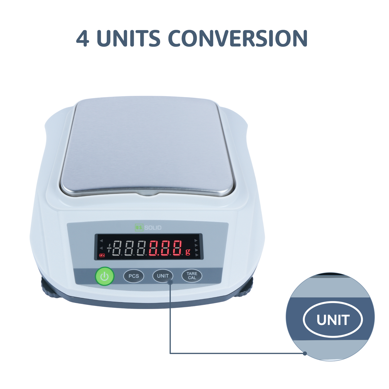 U.S. Solid Precision Lab Balance 0.01 g x 2 kg/4.4 lbs, Multi-Functions