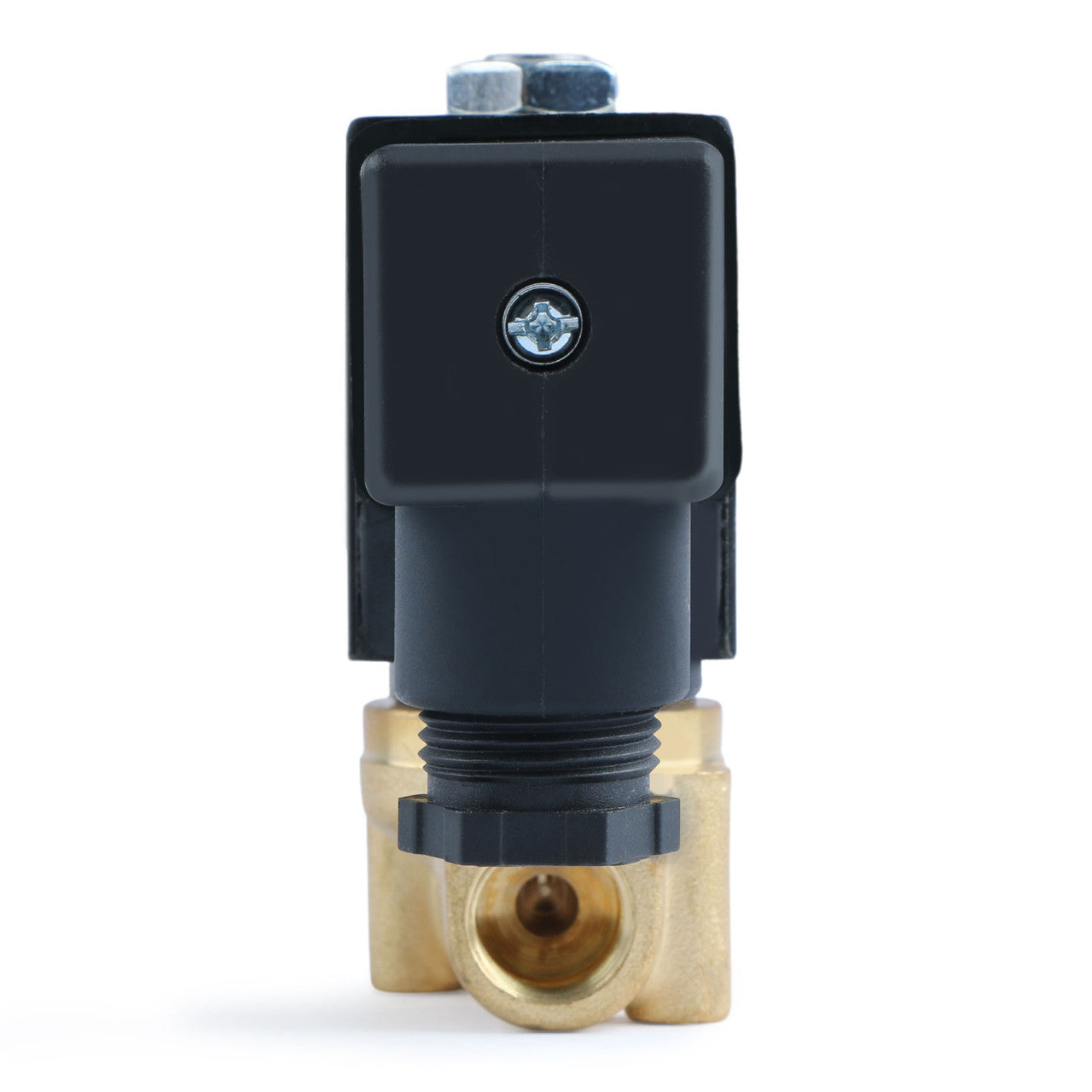 U.S. Solid 1/4" Brass Electric Solenoid Valve 12V DC Normally Closed VITON Air Water Oil Fuel