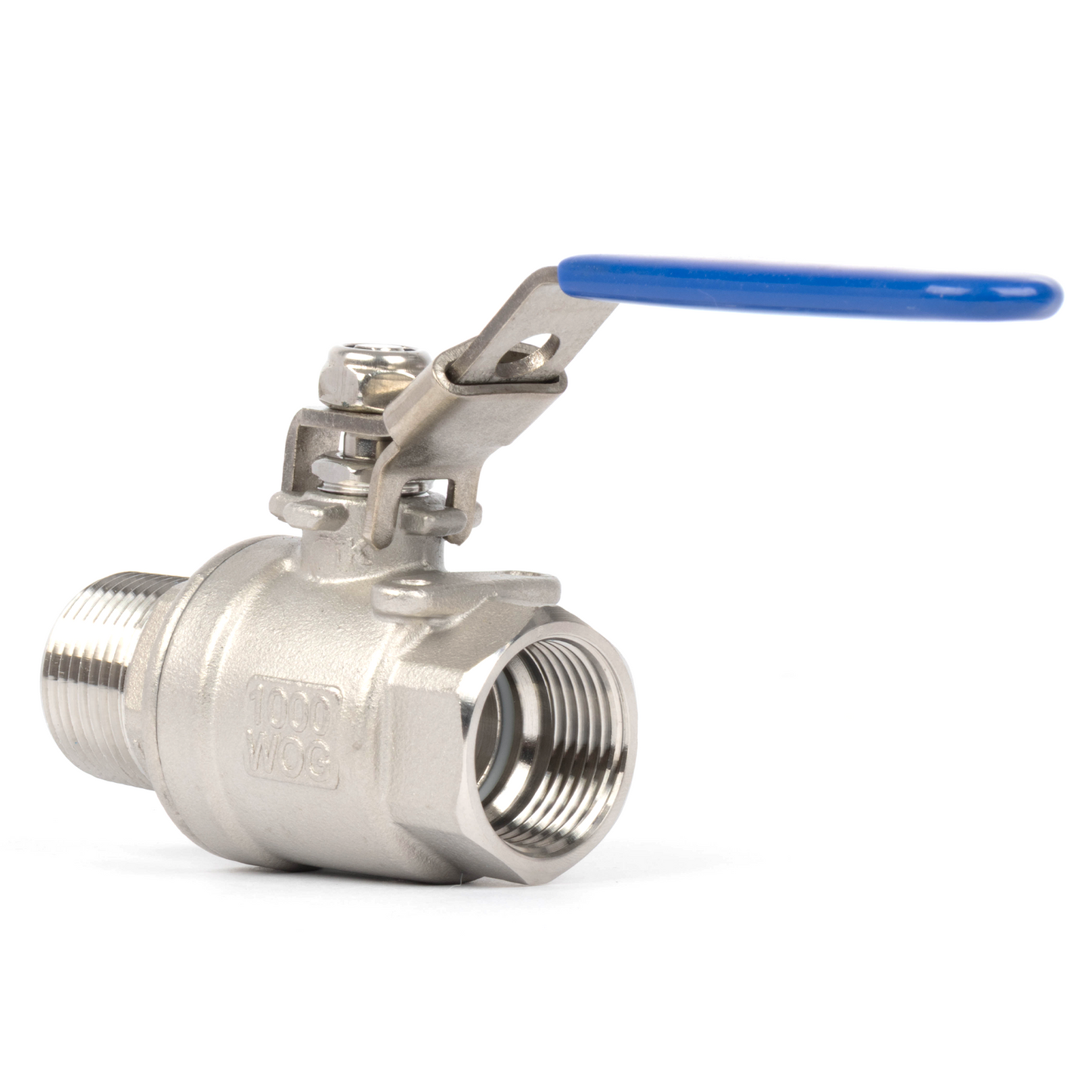 3/4" Ball Valve – Male x Female 316 Stainless Steel Heavy Duty, 1000WOG, Full Port with Anti-Misoperation Lock
