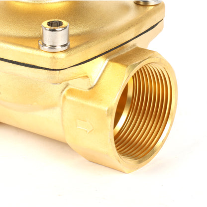 1-1/2"-Magnetventil – 110 V Wechselstrom, elektrisches Messing-Magnetventil, normalerweise offen, VITON-Dichtung