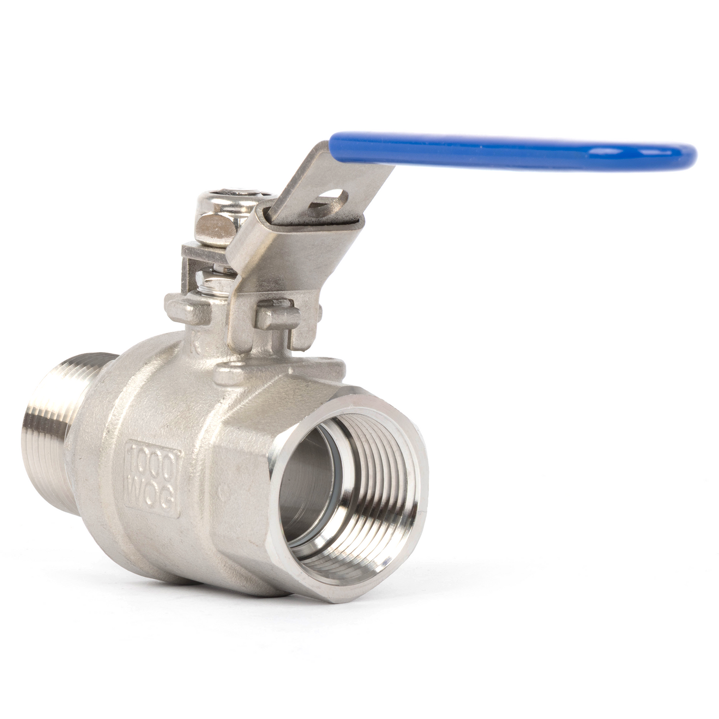 1" Ball Valve – Male x Female 316 Stainless Steel Heavy Duty, 1000WOG, Full Port with Anti-Misoperation Lock