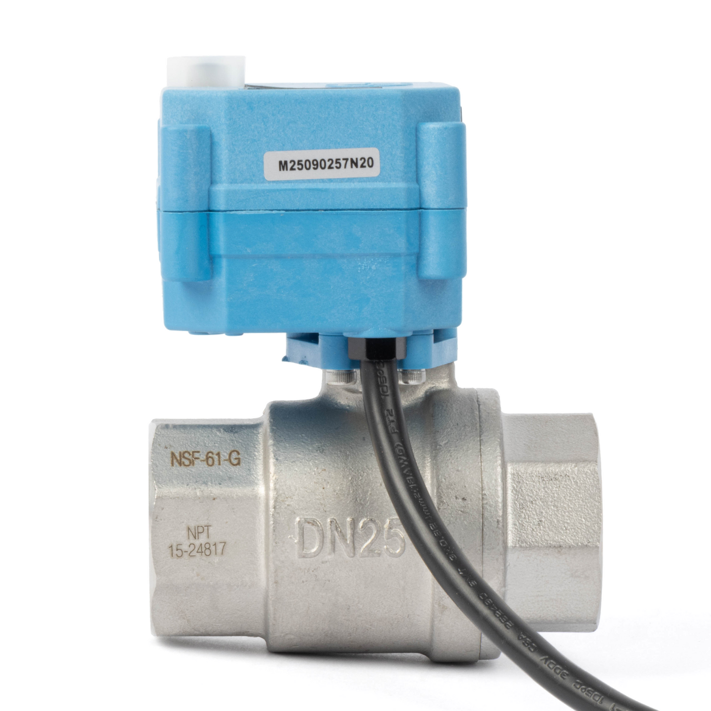 Vanne à boisseau sphérique motorisée en laiton 1" - Vanne à boisseau sphérique électrique 110 V CA, retour automatique, normalement fermée