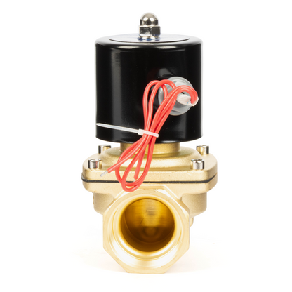 1-1/2" Brass Solenoid Valve - 24V DC Normally Closed, Viton Seal