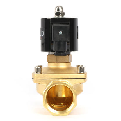 U.S. Solid Magnetventil – 1-1/2" 12 V DC, elektrisches Magnetventil aus Messing, normalerweise offen, VITON-Dichtung