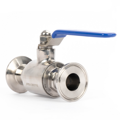 1-1/2" Tri Clamp Ball Valve 304 Stainless Steel (1" Tube OD) with 2 Silicone Gaskets