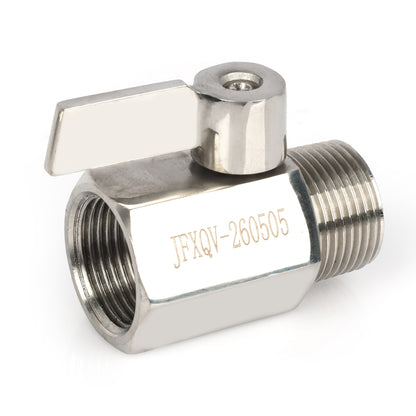 U.S. Solid 2 stk. 1/4" minikuleventil 304 rustfritt stål hunn × hann NPT gjenger