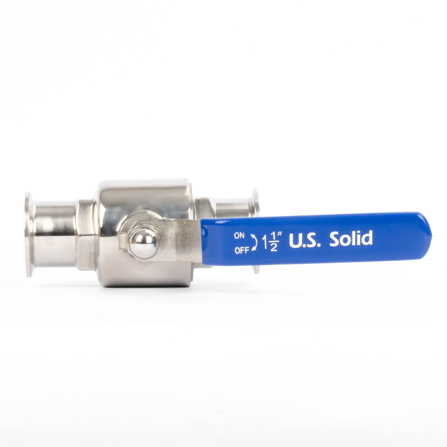 1-1/2" Tri Clamp Ball Valve 304 Stainless Steel (1-1/2" Tube OD) with 2 Silicone Gaskets