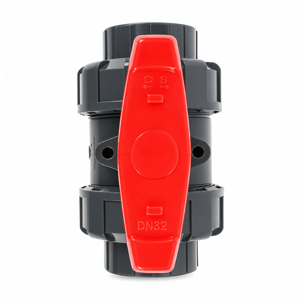1-1/4" PVC True Union Ball Valve, Full Port, Slip Socket, Schedule 40 and 80 Compatible, 150 psi, PTFE Seat, EPDM O-Ring
