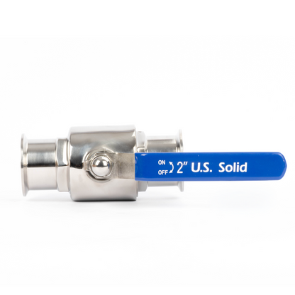 2" Tri Clamp Ball Valve 304 Stainless Steel (2" Tube OD) with 2 Silicone Gaskets