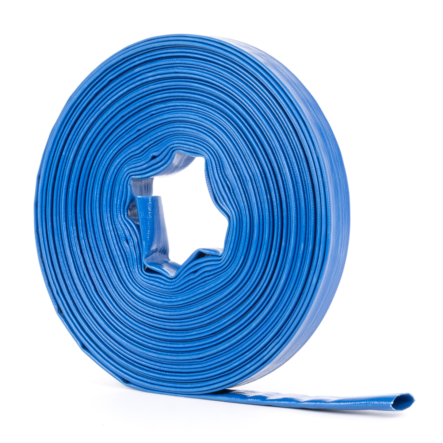 1" x 100 ft Verstärkter PVC-Flachschlauch - 1,2 mm Wandstärke, 4 Schlauchschellen (ohne Anschlüsse)