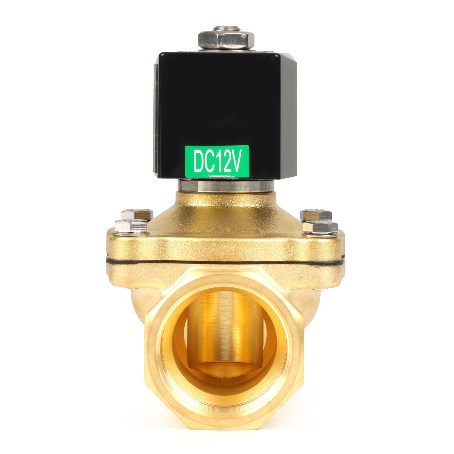 Injap Solenoid Loyang 1-1/4" - 110V/220V AC, Biasanya Tertutup, 145 PSI, VITON