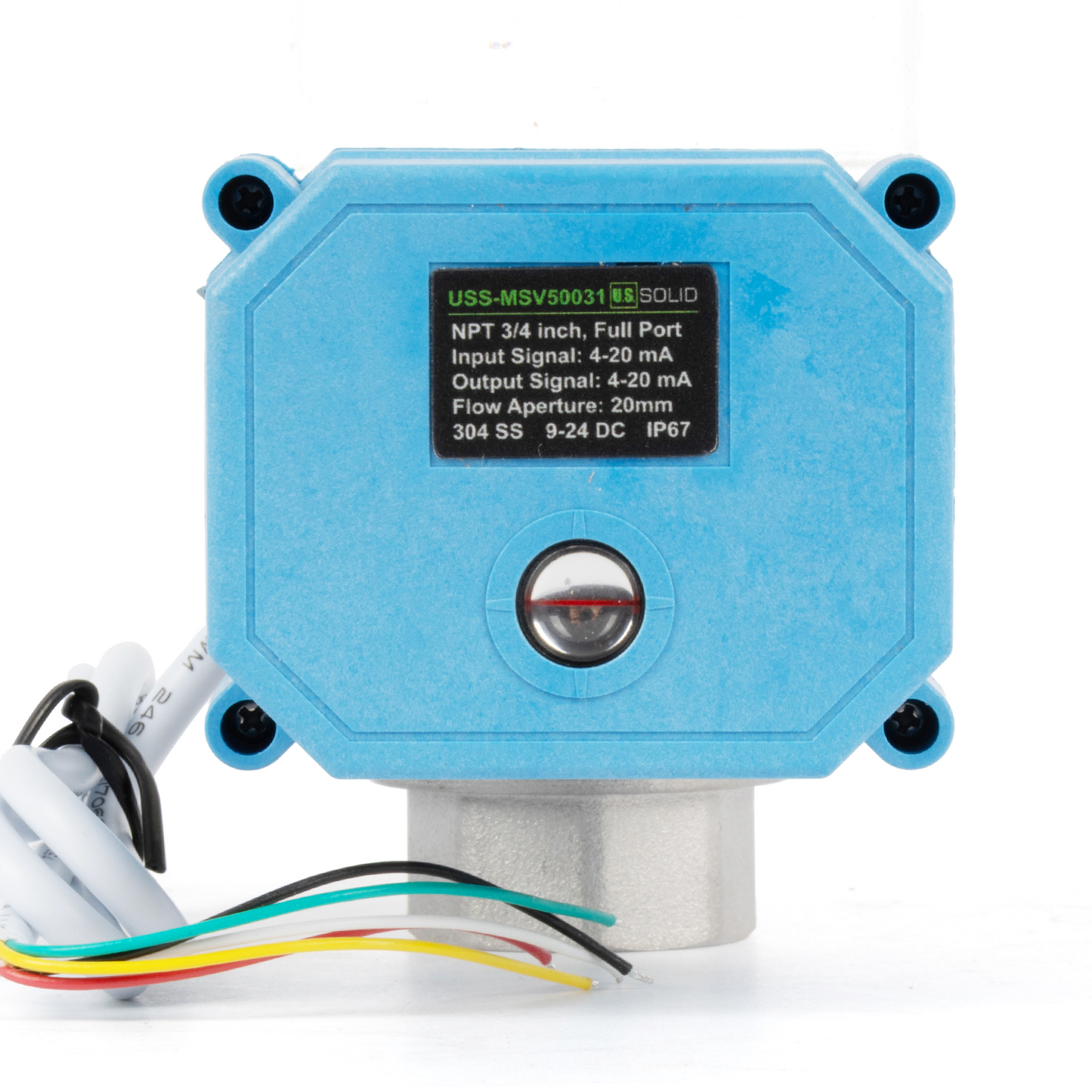 Injap Bola Bermotor Berkadar 3/4" - Keluli Tahan Karat, DC 9–24V, 5-Wayar dengan Penunjuk Kedudukan, IP67, Port Penuh