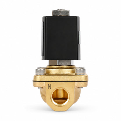 3/8"-Magnetventil – Messing, 24 V DC, normalerweise geschlossen, mit Viton-Dichtung, Anschlussdosentyp