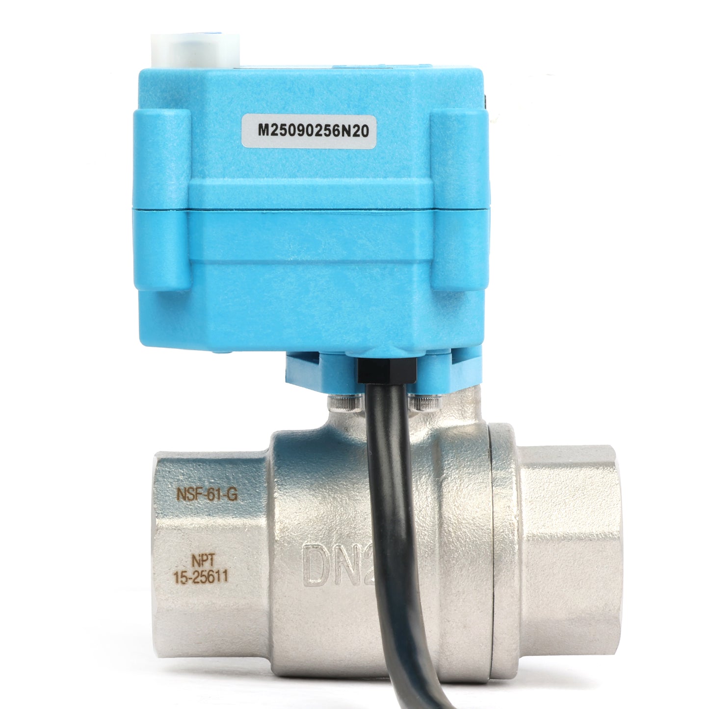 Vanne à boisseau sphérique motorisée en laiton 3/4" - Vanne à boisseau sphérique électrique 110 V CA, retour automatique, normalement fermée