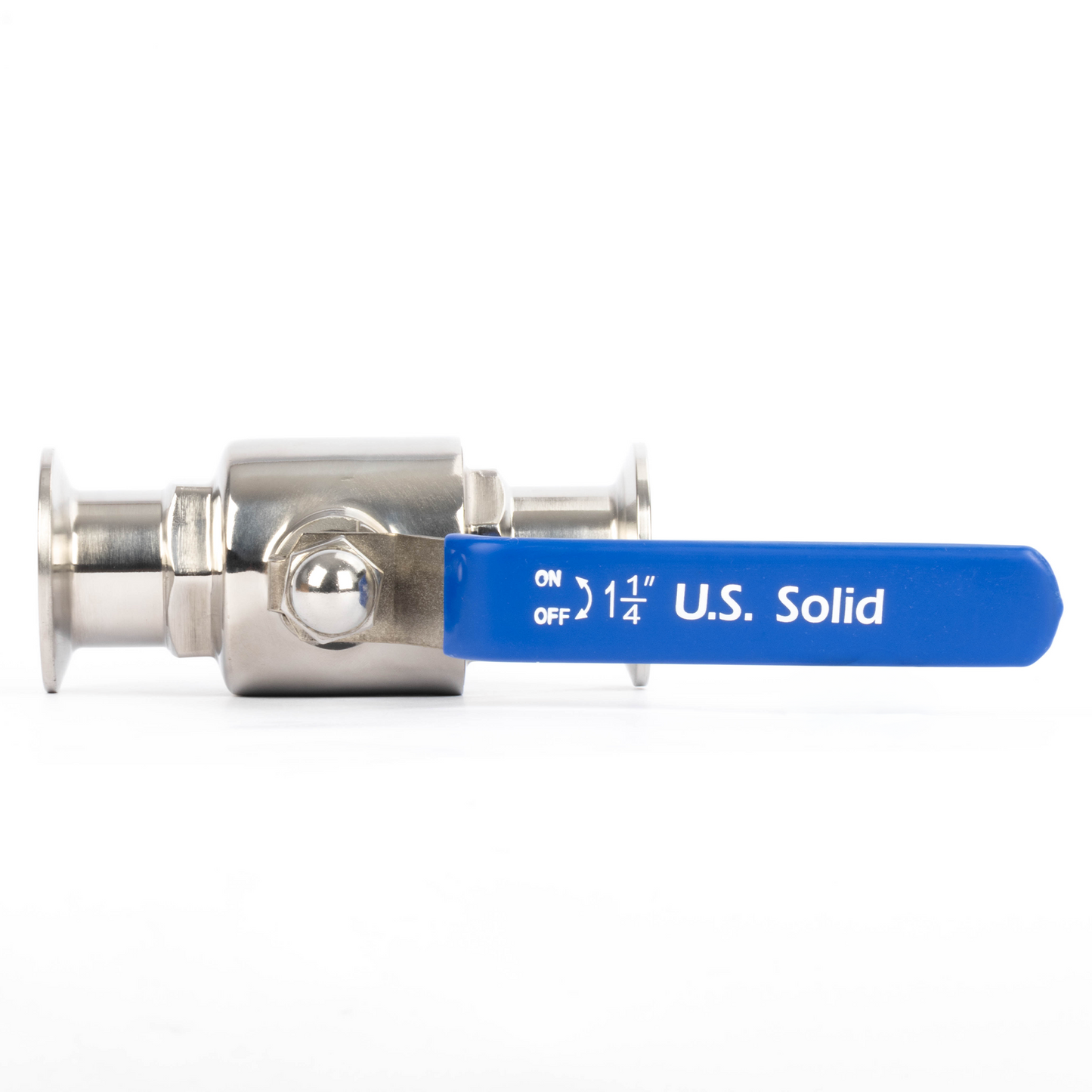 1-1/2" Tri Clamp Ball Valve 304 Stainless Steel (1-1/4" Tube OD) with 2 Silicone Gaskets