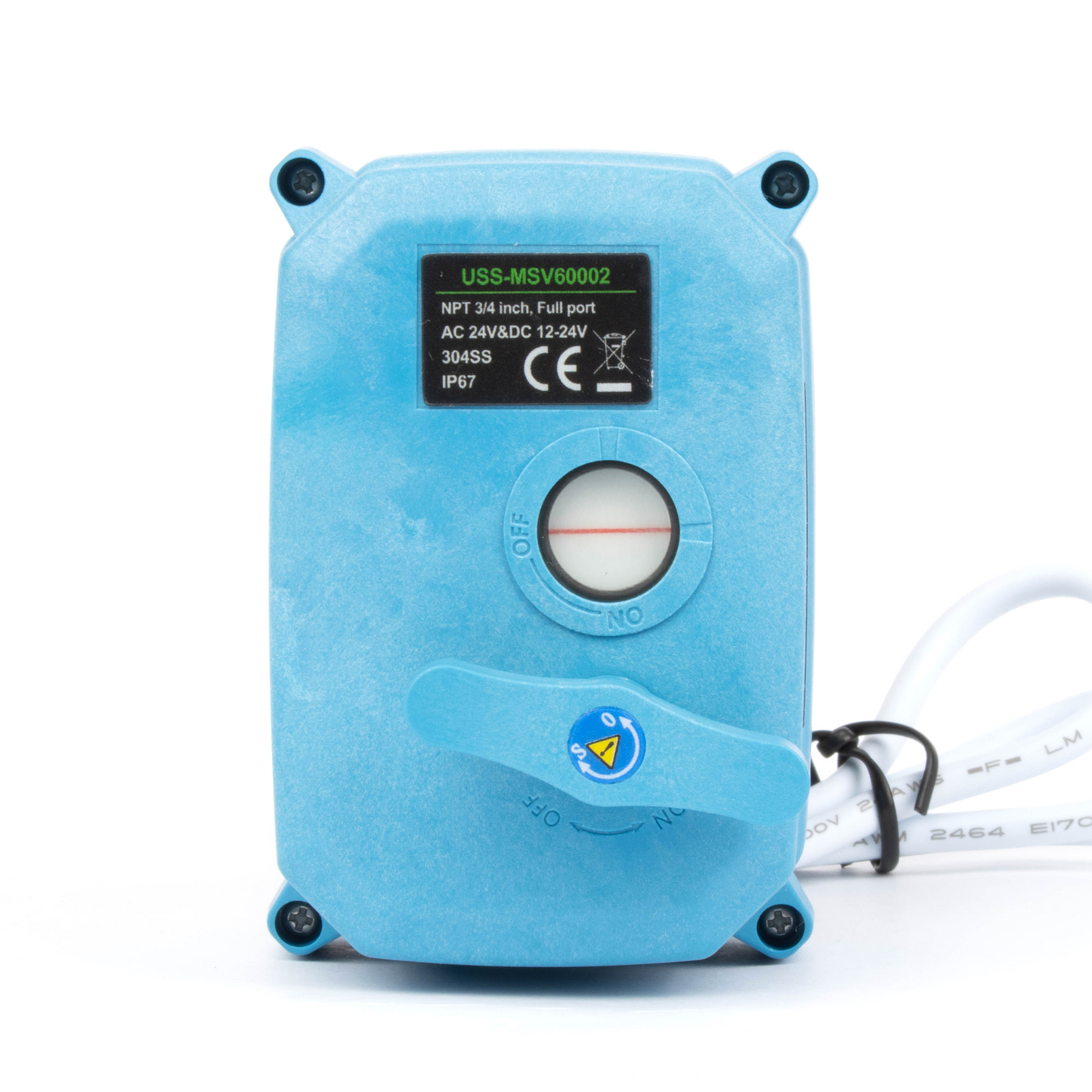 3/4" Quick-Release Motorized Ball Valve - 304 Stainless Steel, DC12~24V/AC24V, 2-Wire Auto-Return with Manual Override, IP67