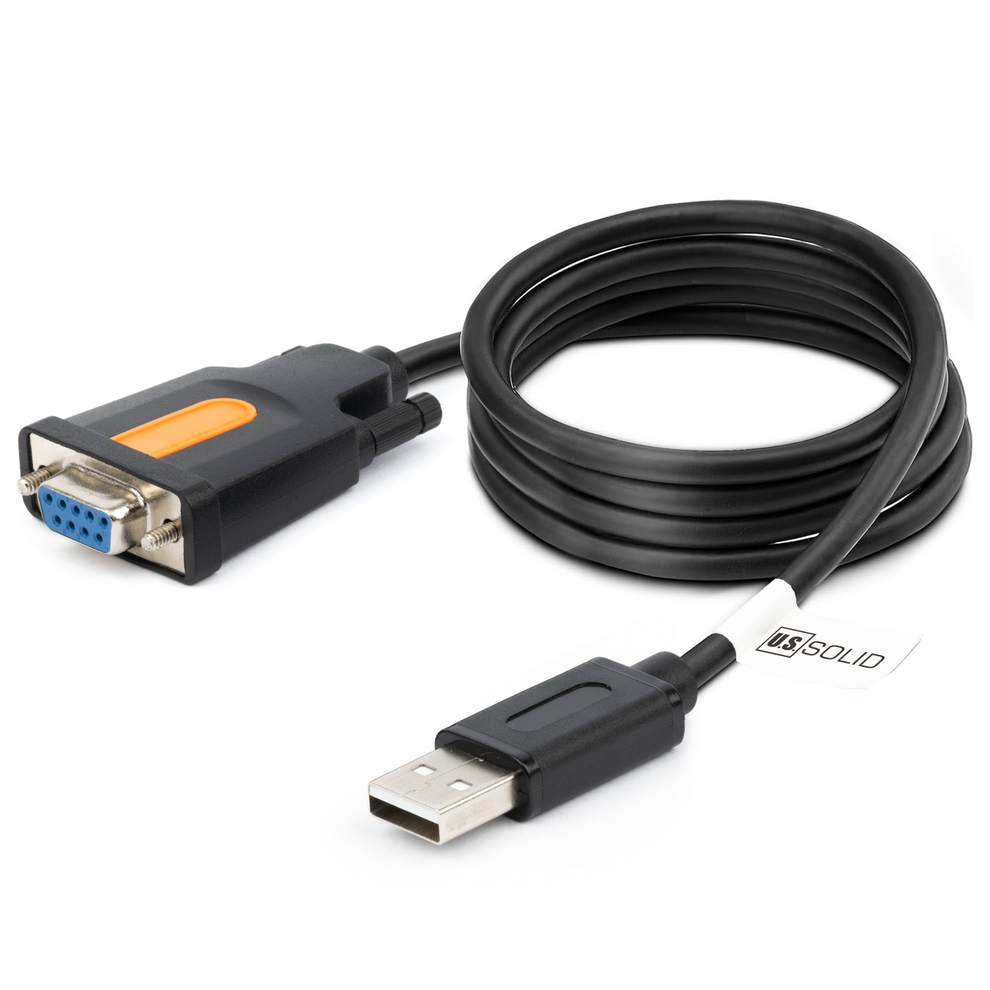 USB to RS232 DB9 Cable, 1.5m, FTDI Chipset – U.S. Solid