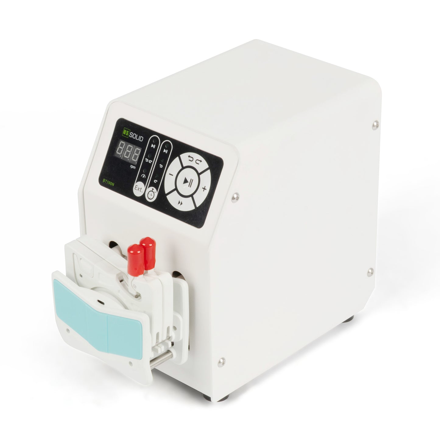 Compact Peristaltic Pump with Timer - Speed-Adjustable Single/Dual/Triple Channel (10-Rroller, 0.0002-48 mL/min)