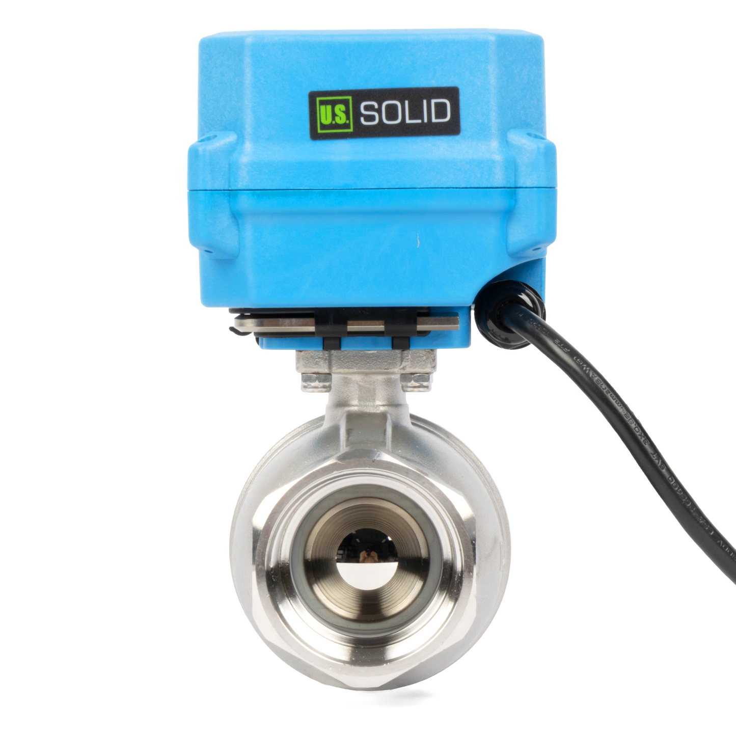 1-1/2" Stainless Steel Motorized Ball Valve - 110V AC Brass Electric Ball Valve, Auto Return, Normally Closed