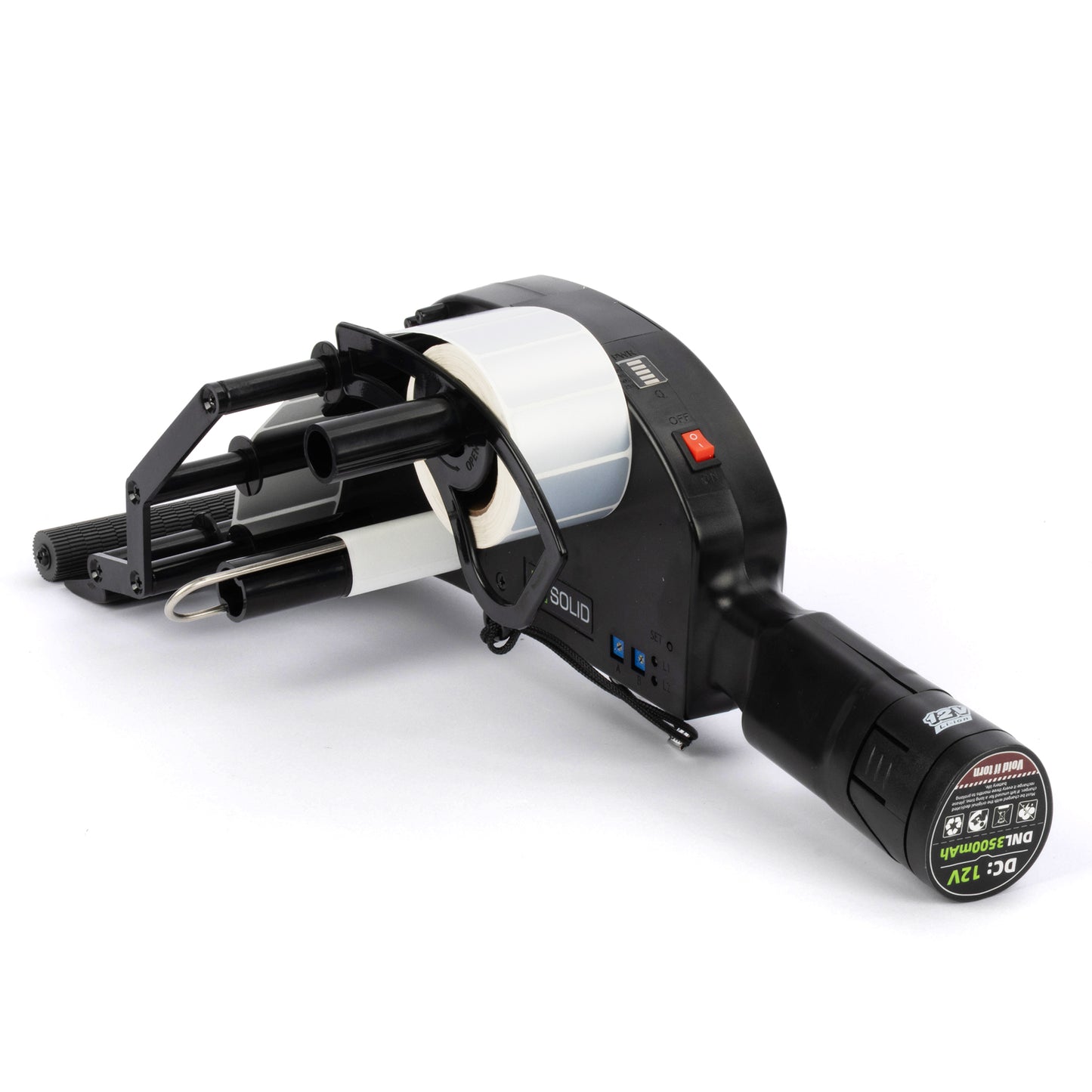 Applicatore di etichette portatile a batteria - Dispenser di etichette adesive senza fili per rotoli prestampati da 15-40 mm