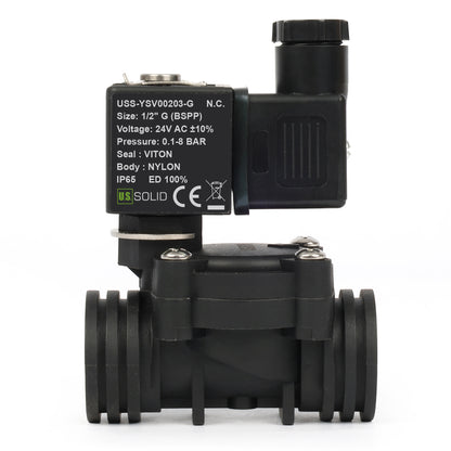 1/2인치 스테인리스 스틸 솔레노이드 밸브 - 110V/220V AC, 상시 개방형, 4.4-232 PSI, VITON 씰