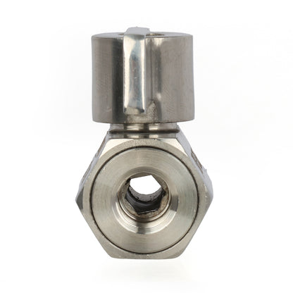1/8" minikuleventil 304 rustfritt stål innvendig × utvendig gjenge 2 stk