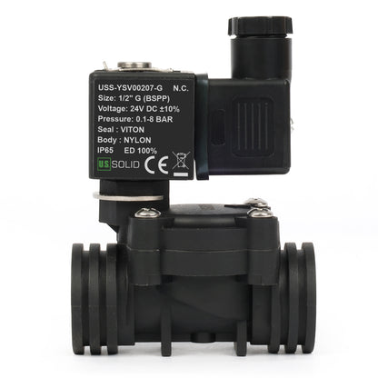 1/2인치 스테인리스 스틸 솔레노이드 밸브 - 110V/220V AC, 상시 개방형, 4.4-232 PSI, VITON 씰