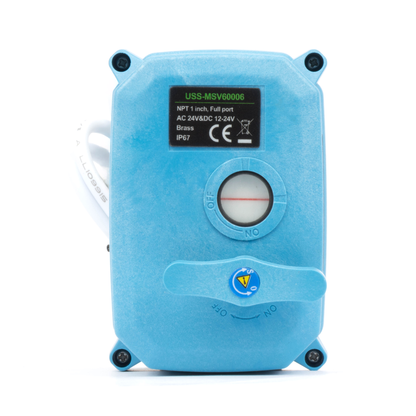 1" Quick-Release Motorized Ball Valve - Brass, DC12~24V/AC24V, 2-Wire Auto-Return with Manual Override, IP67