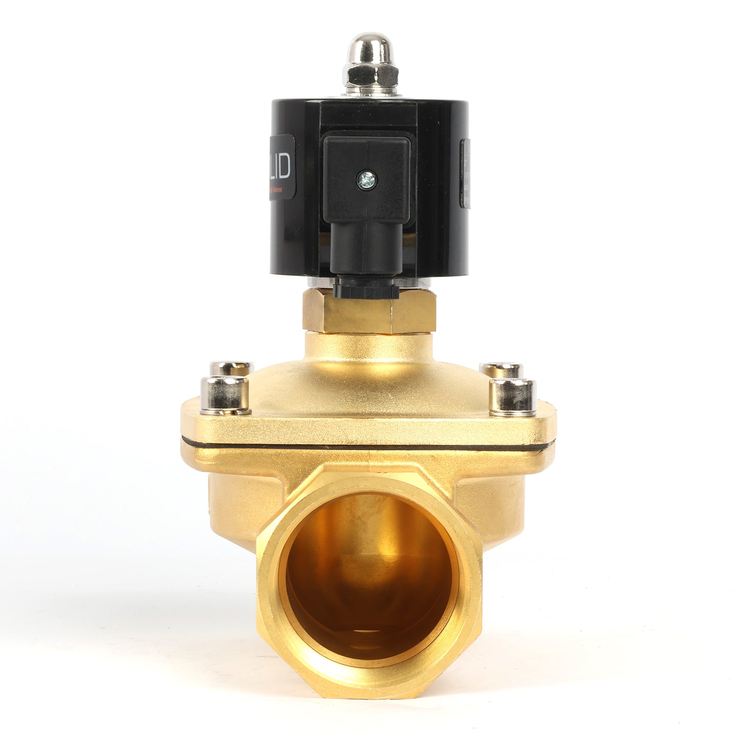 صمام الملف اللولبي الأمريكي الصلب مقاس 2 بوصة - صمام الملف اللولبي 110 فولت تيار متردد، جسم نحاسي، مغلق عادةً، مانع تسرب فيتون 