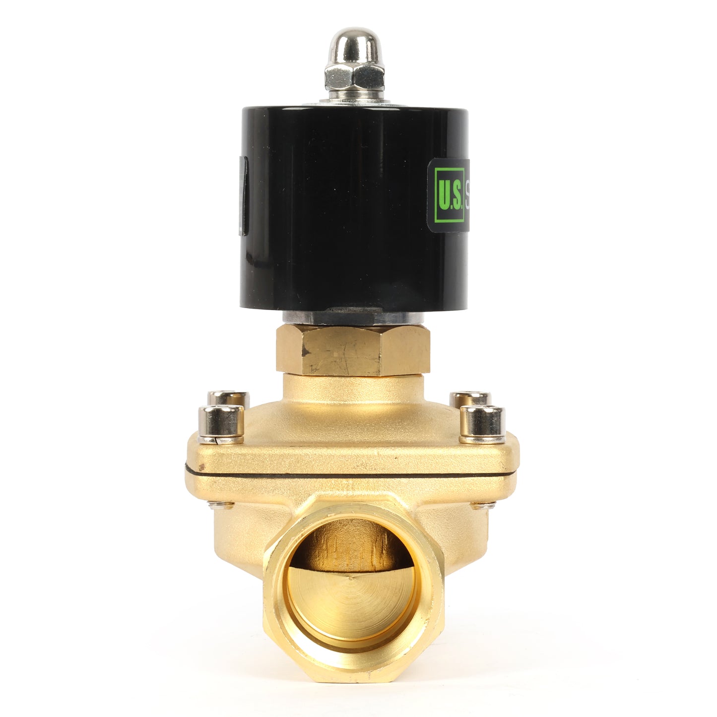 صمام الملف اللولبي الصلب الأمريكي - صمام الملف اللولبي الكهربائي النحاسي مقاس 1-1/4 بوصة 110 فولت تيار متردد، مغلق عادةً، مانع تسرب VITON