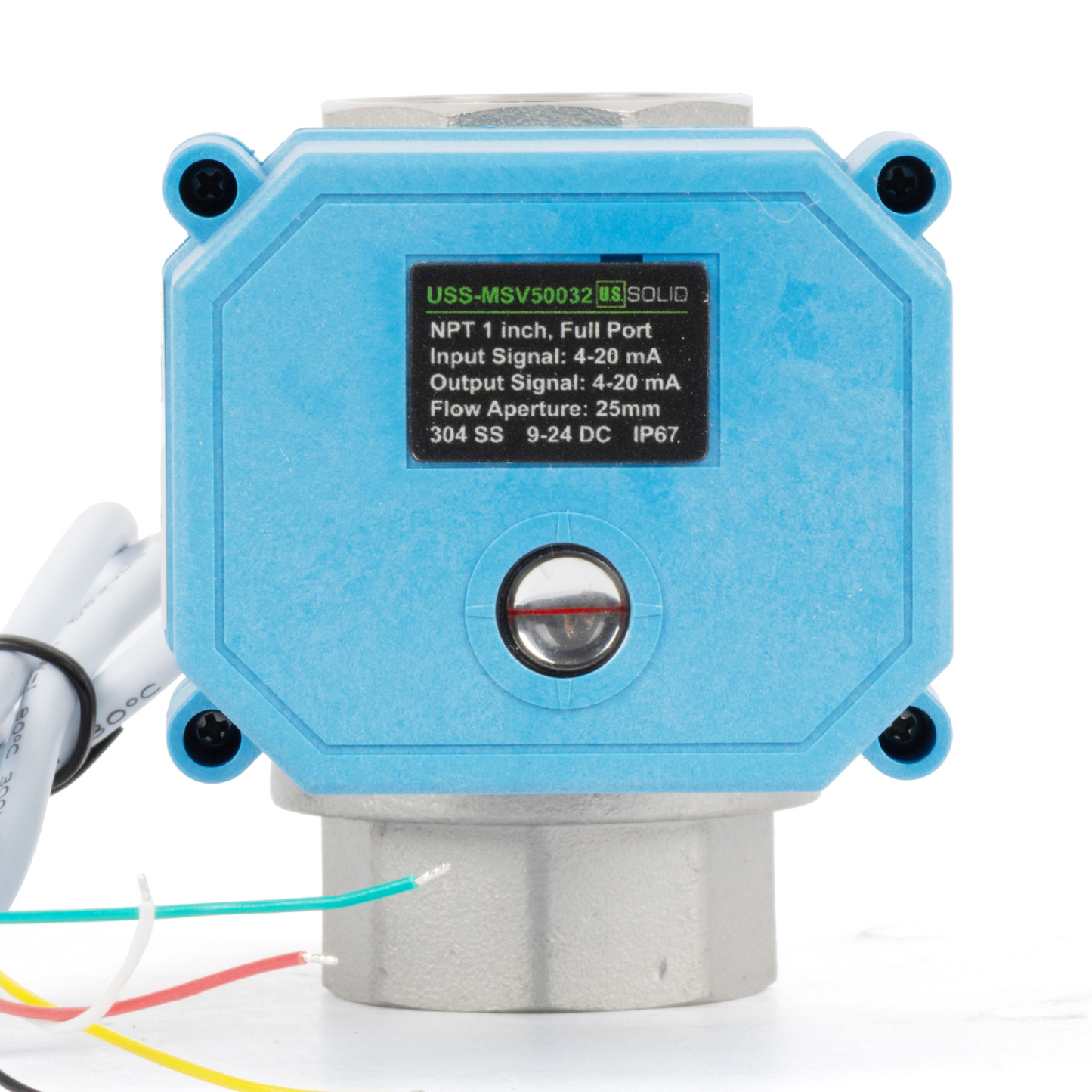 Injap Bola Bermotor Berkadar 1" - Keluli Tahan Karat, DC 9–24V, 5-Wayar dengan Penunjuk Kedudukan, IP67, Port Penuh