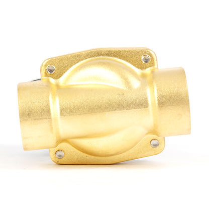 Válvula solenoide de latão de 1" - 24 V CC, normalmente aberta, 4,4-232 PSI, vedação em VITON