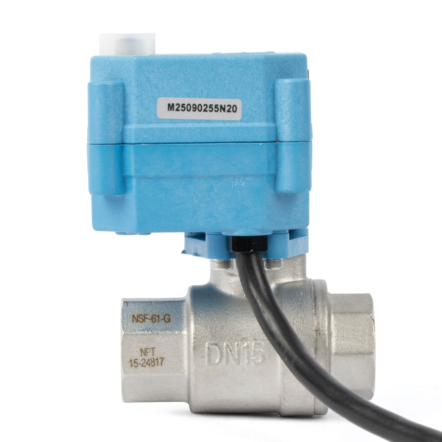 Vanne à boisseau sphérique motorisée en laiton 1/2" - Vanne à boisseau sphérique électrique 110 V CA, retour automatique, normalement fermée