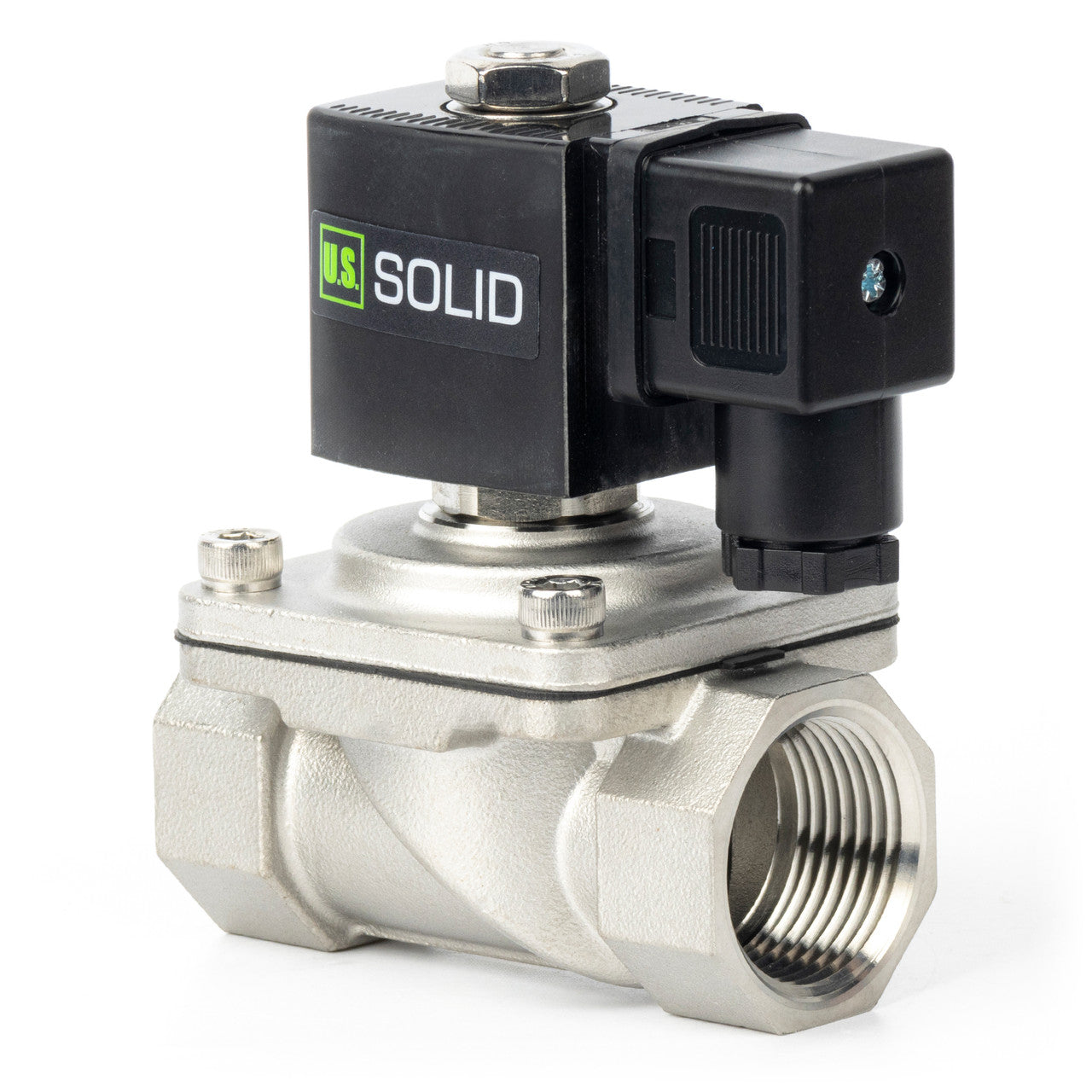 1" Solenoid Valve - Stainless Steel 12V DC Normally Closed with Viton Seal, Junction Box Type