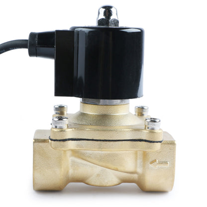 U.S. Solid 1" Brass Electric Solenoid Valve Underwater Valve 110V AC Normally Closed VITON Air Water Oil Fuel IP67