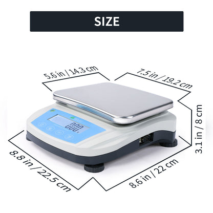 U.S. Solid Precision Balance Digital Lab Scale 5kg x 0.01g, RS232 Interface