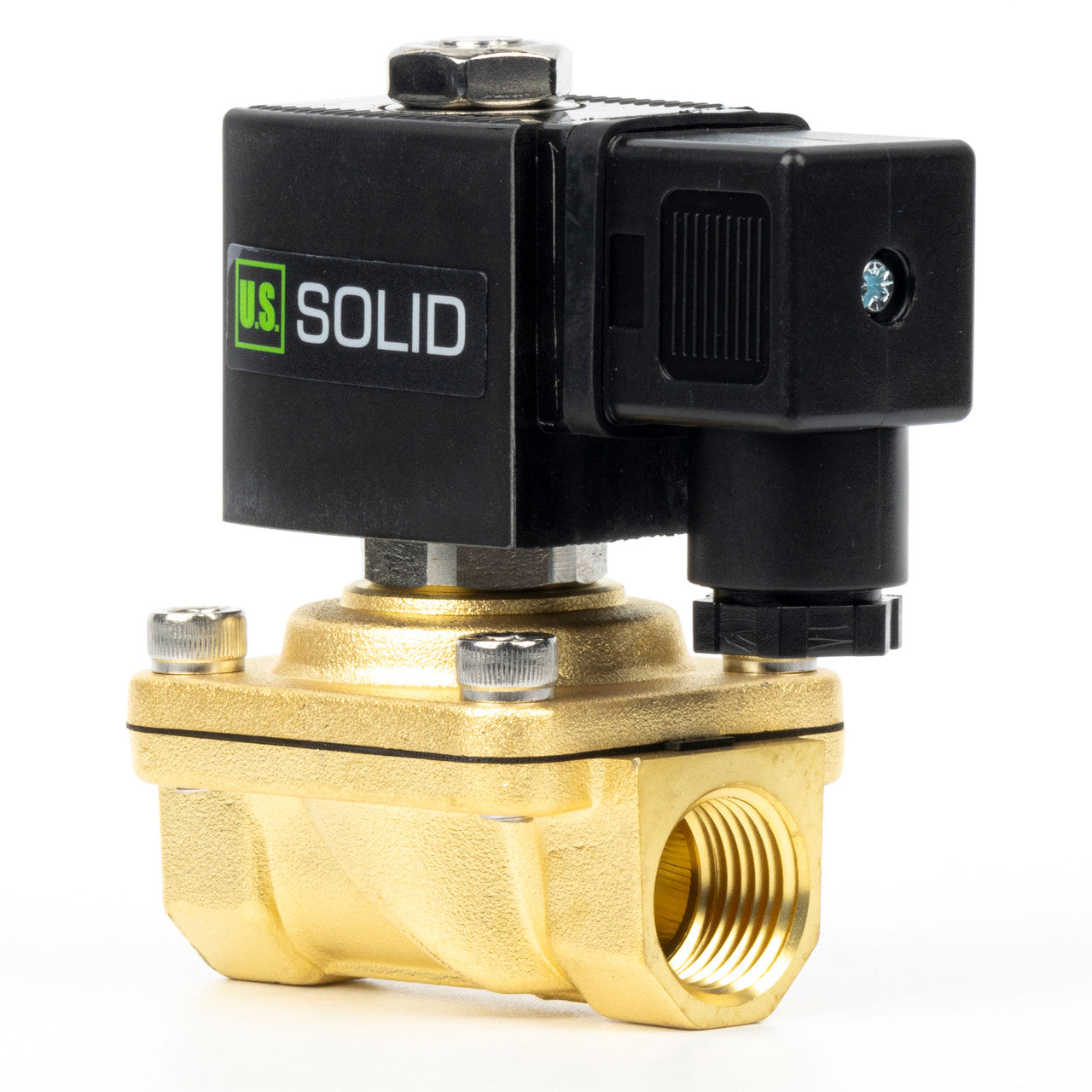 1/2" Solenoid Valve - Brass 12V DC Normally Closed with Viton Seal, Junction Box Type