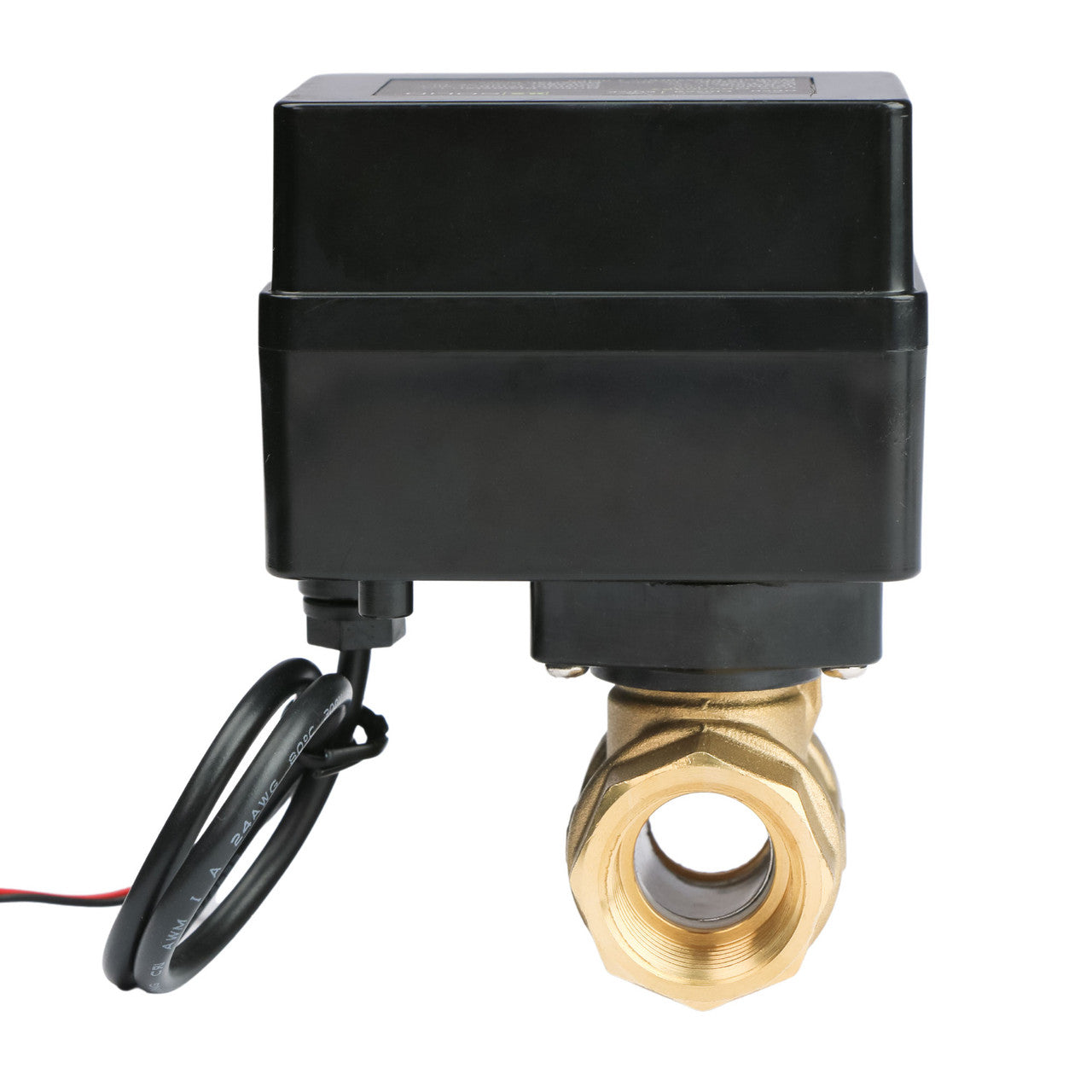 1/2" Motorized Ball Valve - Brass Electric Ball Valve with 3 Indicator Lights - 2 Wire Auto Return, Normally Open, 9-36V AC/DC by U.S. Solid