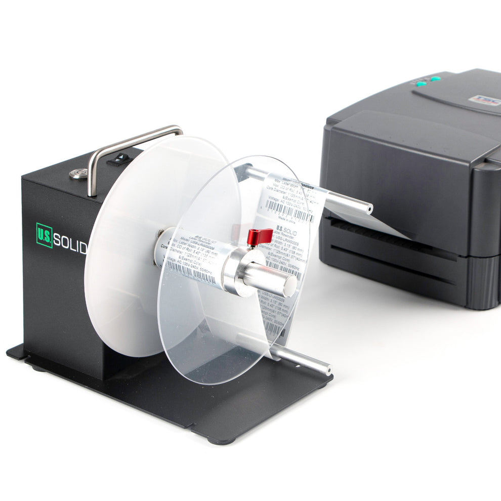 Automatic Label Rewinder, Adjustable Core – U.S. Solid