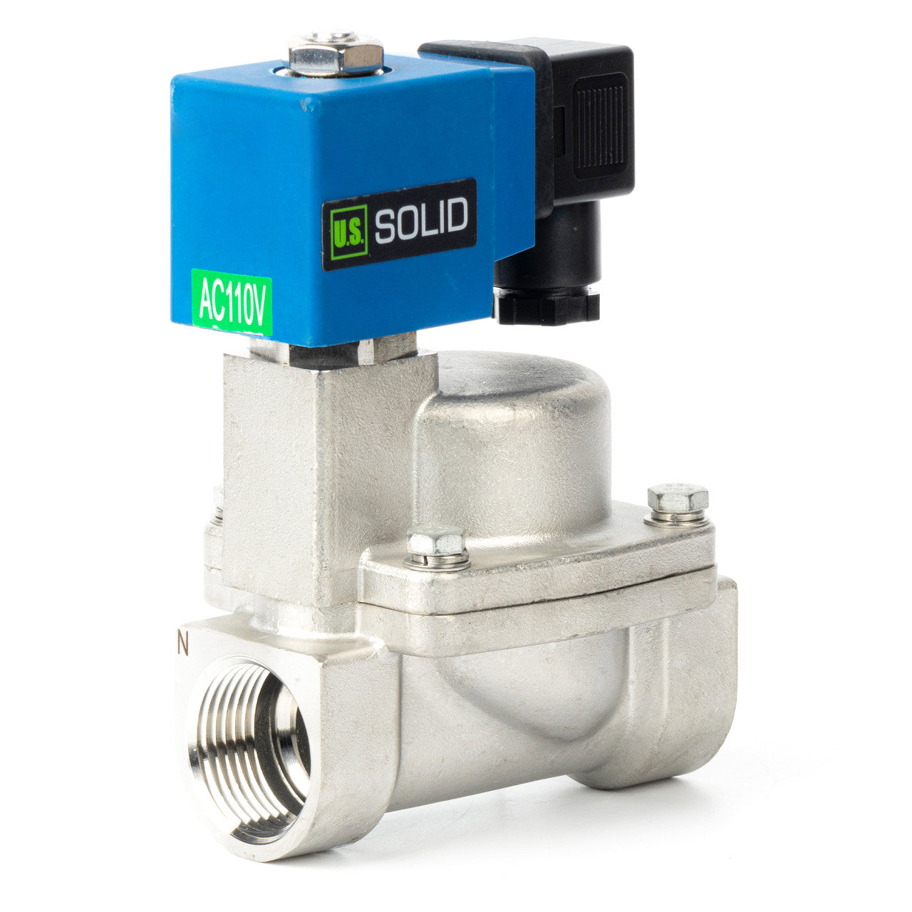 High Pressure Solenoid Valve - 1" Stainless Steel 100 bar, 110V AC High-Pressure High-Temperature Resistance Solenoid Valve, 248℉